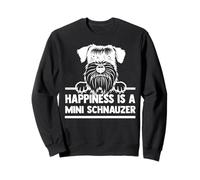 La felicidad es un perro Schnauzer con citas divertidas de Schnauzer Sudadera