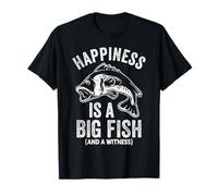 La felicidad es un pez grande y un testigo broma divertida de pesca Camiseta