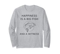 La Felicidad es un pez Grande y un Testigo - Divertido Pescador de Pesca Manga Larga