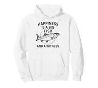 La Felicidad es un pez Grande y un Testigo - Divertido Pescador de Pesca Sudadera con Capucha