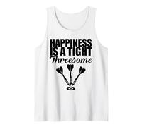 La Felicidad es un trío Apretado Dardos Camiseta sin Mangas