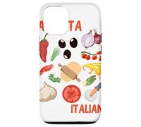 La Festa Italiana gráfica Italiana Vegetal Italia Pizza Carcasa para iPhone 12/12 Pro