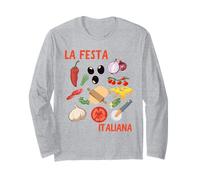 La Festa Italiana gráfica Italiana Vegetal Italia Pizza Manga Larga