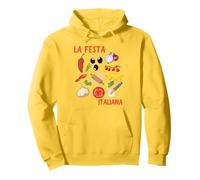 La Festa Italiana gráfica Italiana Vegetal Italia Pizza Sudadera con Capucha