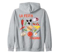 La Festa Italiana gráfica Italiana Vegetal Italia Pizza Sudadera con Capucha