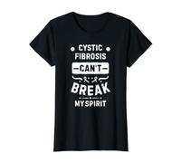 La Fibrosis quística no Puede Romper mi espíritu Camiseta gráfica económica, Mujer, Negro, XL