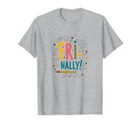 La Fiesta de Verano de FRI-Nally Celebration School ha Terminado Camiseta, Hombre, Gris Jaspeado, XXL