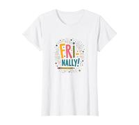 La Fiesta de Verano de FRI-Nally Celebration School ha Terminado Camiseta, Mujer, Blanco, XS
