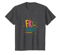 La Fiesta de Verano de FRI-Nally Celebration School ha Terminado Camiseta, Niños, Jaspeado Oscuro, 10 años