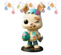 La figura de vacaciones es una encantadora decoración en forma de conejo, perfecta para Pascua y varias ocasiones festivas. Diseñado para cautivar a los coleccionistas, este adorno añade elegancia