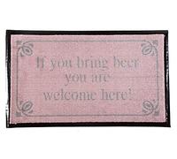 La Finesse DM513 Decorativo Coir Alfombra de Puerta de Entrada, If You Bring Beer You Are Welcome Here!, 75 cm x 45 cm
