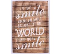 La Finesse EM6187 Letrero de Madera, Let Your Smile Change The World But Don't...