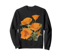 La flor silvestre naranja amapola de California Sudadera