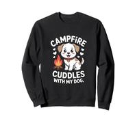 La fogata se acurruca con mi Amante del Campamento de Perro Sudadera