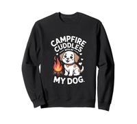 La fogata se acurruca con mi Amante del Campamento de Perro Sudadera