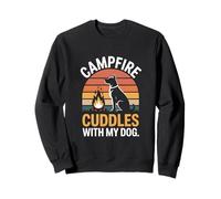 La fogata se acurruca con mi Amante del Campamento de Perro Sudadera