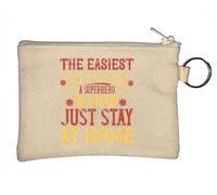 La forma más fácil de convertirse en un superhéroe es ahora! Llavero y monedero Just Stay at Home, color beige, beige, Talla única