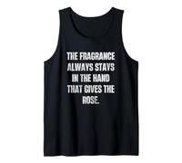 La Fragancia Siempre se Queda a Mano da Cita de Rosa Camiseta sin Mangas