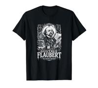 La Frase Gustave Flaubert Camiseta gráfica económica, Hombre, Negro, S