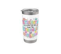 La fuerza es lo que ganamos de las luchas que superamos Vaso térmico de acero inoxidable de doble pared
