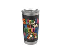La fuerza es lo que ganamos de las luchas que superamos Vaso térmico de acero inoxidable de doble pared
