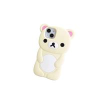 La funda de silicona Easy Bear con todo incluido es adecuada para iPhone 16promax/15plus/14pro/13/12/11/xsmax/xr/xs (para iPhone 15PROMAX, beige)