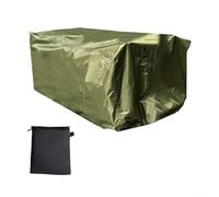 La funda para carrito de exterior con dobladillo elástico ajustable proporciona un ajuste cómodo para carritos de jardín (verde militar)