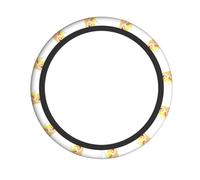 La funda para volante de automóvil con temática de música abstracta es suave y universal, 38 cm, antideslizante, transpirable,