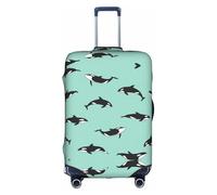 La funda protectora para maleta de carrito de ballena del océano Pacífico es adecuada para equipaje de entre 45 y 81 cm, Blanco, S