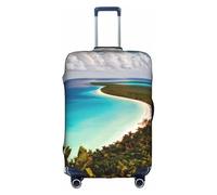 La funda protectora para maleta de carrito de la isla de Cuba es adecuada para tamaños de equipaje de entre 18 y 32 pulgadas, Blanco, XL