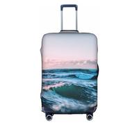 La funda protectora para maleta de carrito de Ocean Waves es adecuada para tamaños de equipaje de entre 18 y 32 pulgadas, Blanco, M
