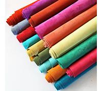 LA GARZARARA Recortes de piel de ante en colores vivos y vivos, estribos de ante lisos, elección aleatoria, 0,500 kg., B-107