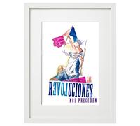 La Gata Zurda - Póster Pared Las Revoluciones nos Preceden - Dibujo Ilustrado - 70x50/40x30 cm - Papel Mate Premium 140gr - Lámina Cuadros - Libertad - Arte Decorativo - Decoración Pared