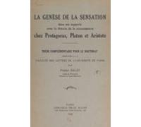 La Genèse De La Sensation Dans Ses Rapports Avec La Théorie De La Conn