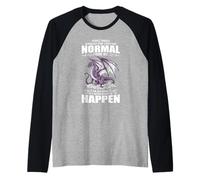 La Gente debería Dejar de Esperar lo Normal de mí Dragón Camiseta Manga Raglan