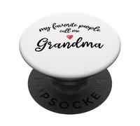La Gente Favorita me Llama Abuela corazón Rojo Abuela Gran PopSockets PopGrip Adhesivo