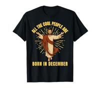 La Gente Guay nace en diciembre Funny Jesus Christian Retro Camiseta