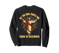 La Gente Guay nace en diciembre Funny Jesus Christian Retro Sudadera