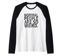 La Gente Normal es Tan RARA. Vintage, Cita Divertida. Camiseta Manga Raglan