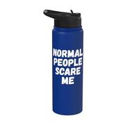 La gente normal me asusta Stainless Steel Insulated Water Bottle