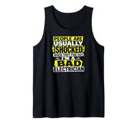 La Gente se sorprende Soy un Mal Electricista Divertido Camiseta sin Mangas