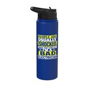 La gente se sorprende soy un mal electricista divertido Stainless Steel Insulated Water Bottle