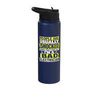 La gente se sorprende soy un mal electricista divertido Stainless Steel Insulated Water Bottle