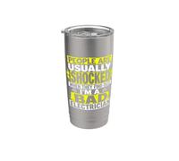 La gente se sorprende soy un mal electricista divertido Vaso térmico de acero inoxidable de doble pared