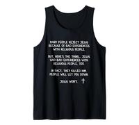 La gente te decepcionará Jesús no Juan 8 59 Mateo 28 20 Camiseta sin Mangas