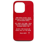 La gente te decepcionará Jesús no Juan 8 59 Mateo 28 20 Carcasa para iPhone 13 Pro