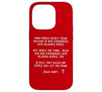 La gente te decepcionará Jesús no Juan 8 59 Mateo 28 20 Carcasa para iPhone 14 Pro