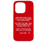 La gente te decepcionará Jesús no Juan 8 59 Mateo 28 20 Carcasa para iPhone 15 Pro