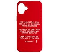 La gente te decepcionará Jesús no Juan 8 59 Mateo 28 20 Carcasa para iPhone 16 Plus