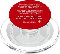 La gente te decepcionará Jesús no Juan 8 59 Mateo 28 20 PopSockets PopGrip para MagSafe